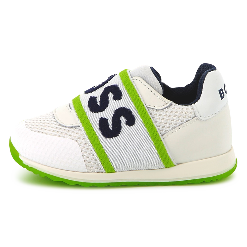 Sneakers met leer en visnet BOSS 
                        BOY