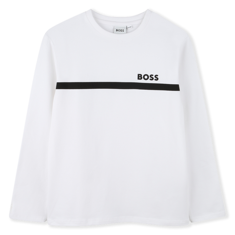 T-SHIRT MET LANGE MOUWEN BOSS 
                        BOY