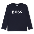 T-shirt met lange mouwen, MARINE, hi-res