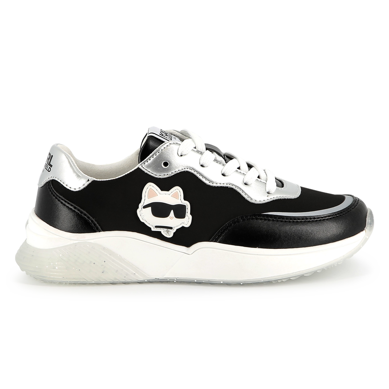 Sneakers met veters en badge KARL LAGERFELD KIDS 
                        GIRL