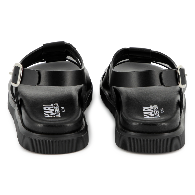 Leren sandalen met gesp KARL LAGERFELD KIDS 
                        GIRL
