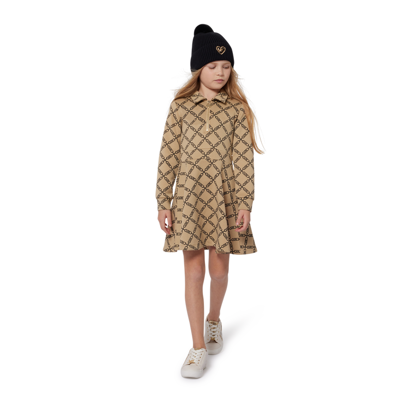 Jurk met rits en lange mouwen MICHAEL KORS 
                        GIRL