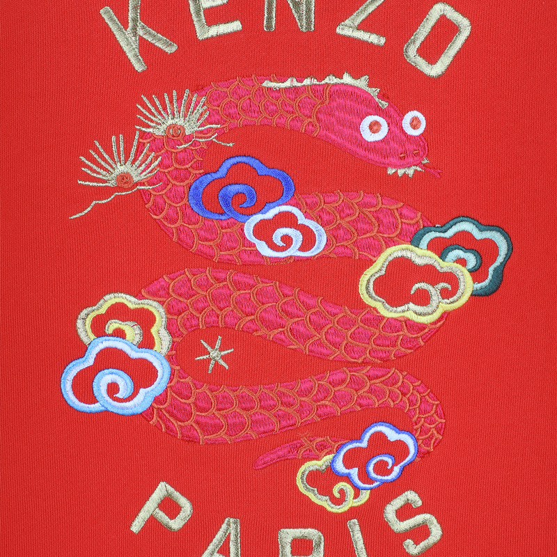 Rechte jurk met borduursel KENZO KIDS 
                        GIRL