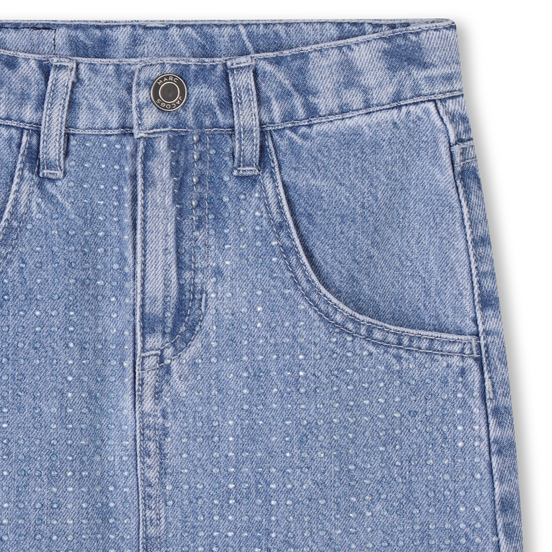Spijkerrok met strass MARC JACOBS 
                        GIRL