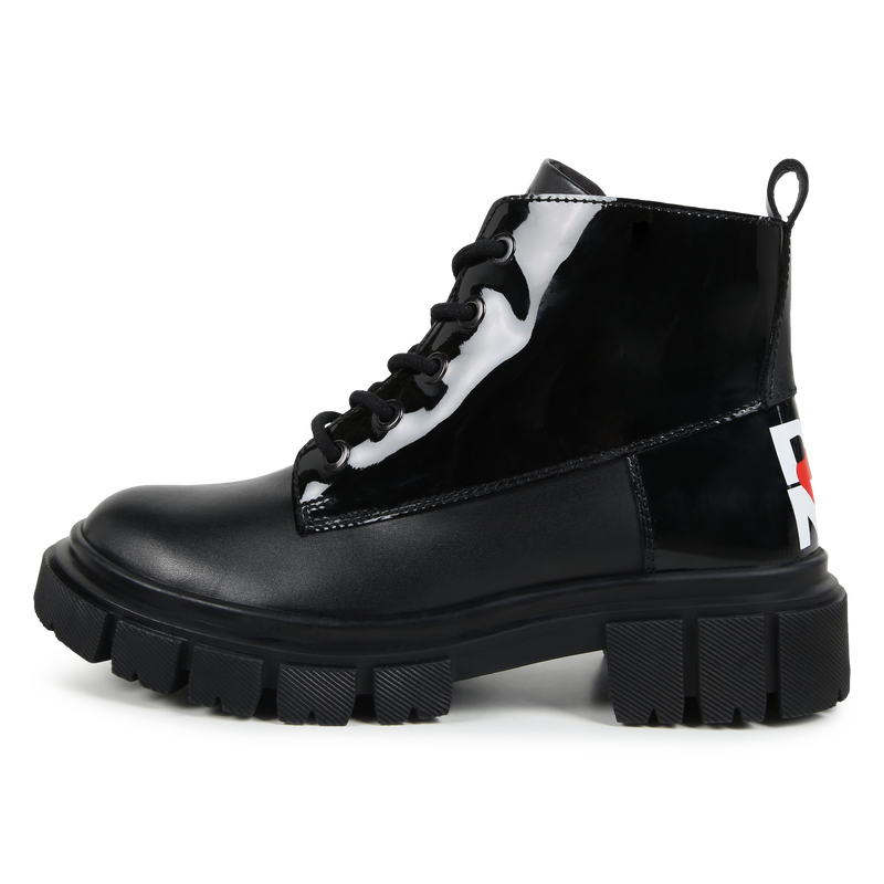 Lederen laarzen met rits DKNY 
                        GIRL