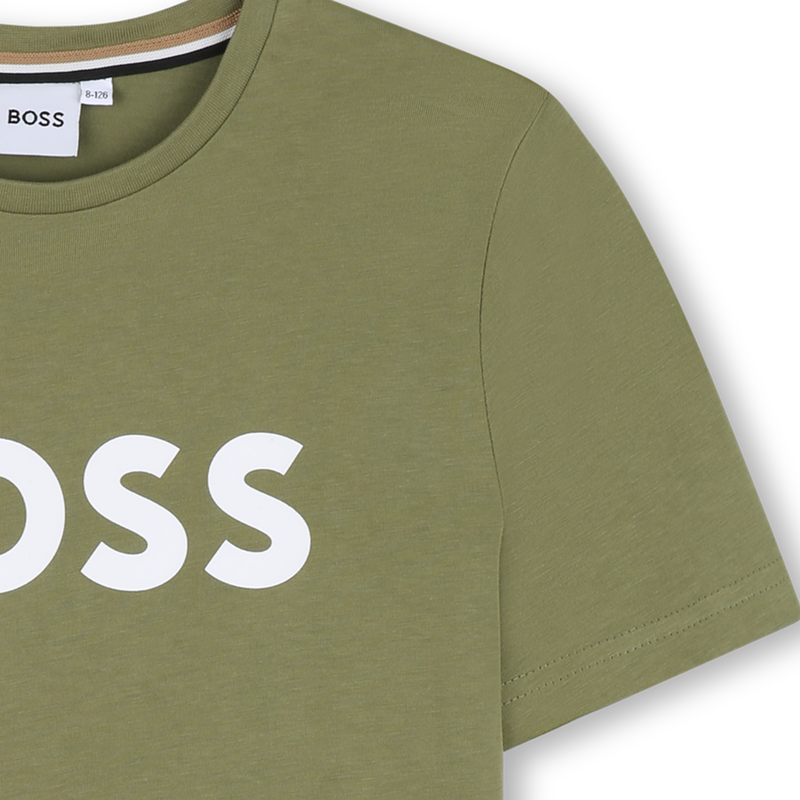 Katoenen T-shirt korte mouwen BOSS 
                        BOY