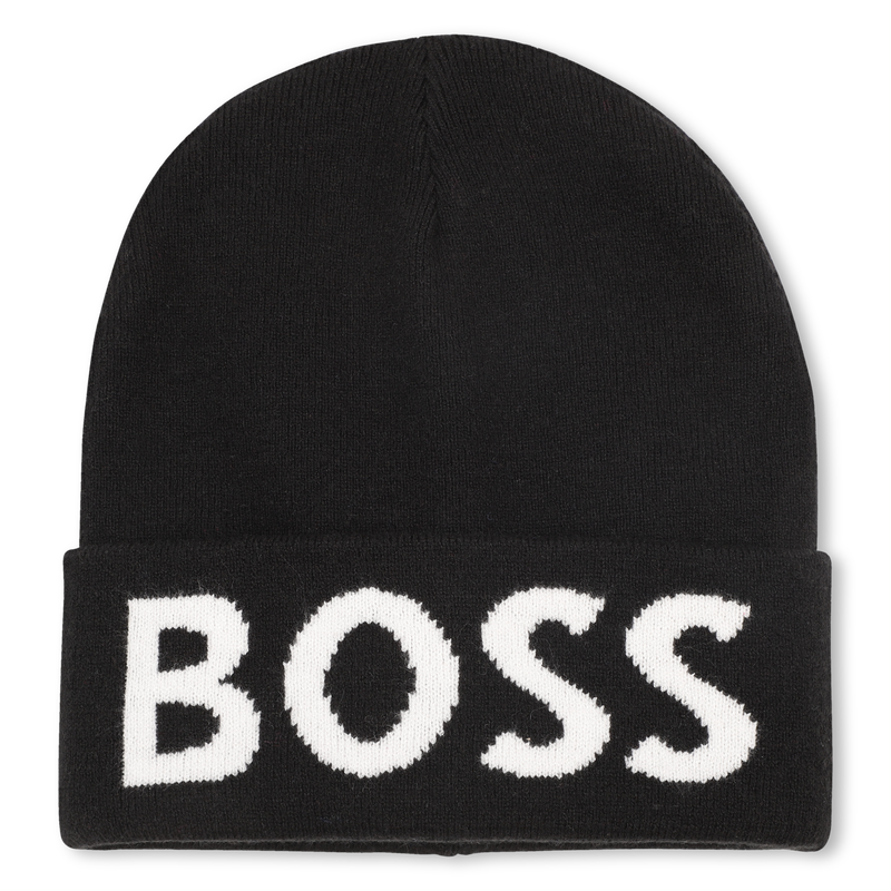 Gebreide muts met revers BOSS 
                        BOY