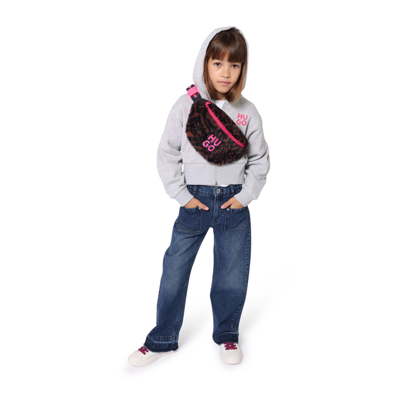 Sweatshirt met rits en bloemen HUGO 
                        GIRL