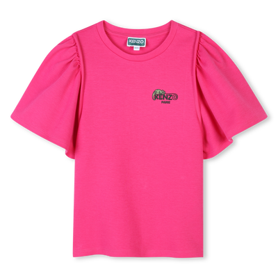 Effen T-shirt met korte mouwen KENZO KIDS GIRL