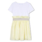 Bi-materiaal jurk met korte mouwen KARL LAGERFELD KIDS 
                    GIRL