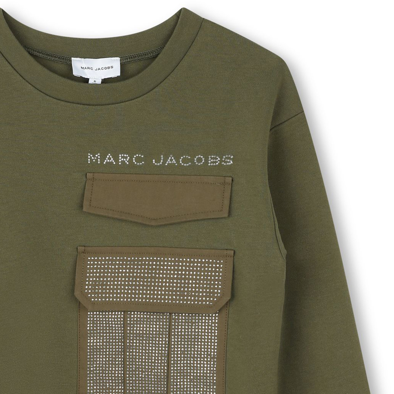 Katoenen jurk met lange mouwen MARC JACOBS 
                        GIRL