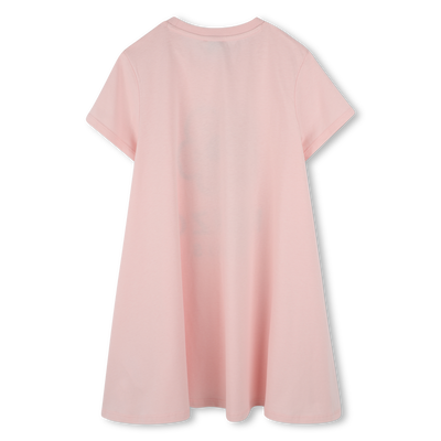 Wijd uitlopende jurk met print KENZO KIDS GIRL