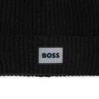 Gebreide muts met badge BOSS 
                    BOY