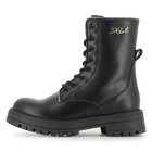Halfhoge veterlaars van rundleer KARL LAGERFELD KIDS 
                    GIRL
