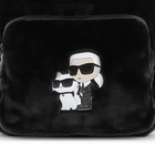 Kleine rugzak gemaakt van donzige fleece KARL LAGERFELD KIDS 
                    GIRL
