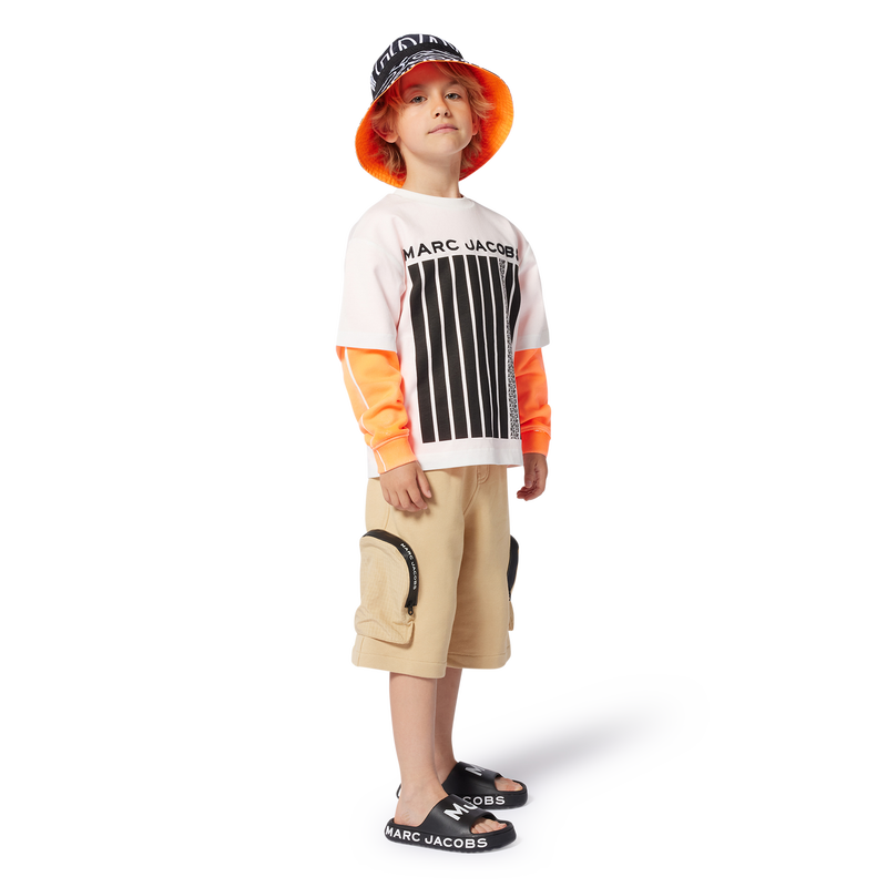 Tweekleurig katoenen T-shirt MARC JACOBS 
                        BOY