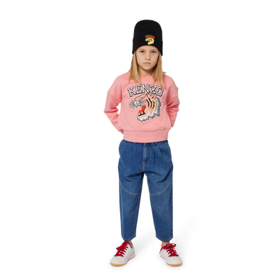 Jeans met deelnaden en plooien KENZO KIDS GIRL