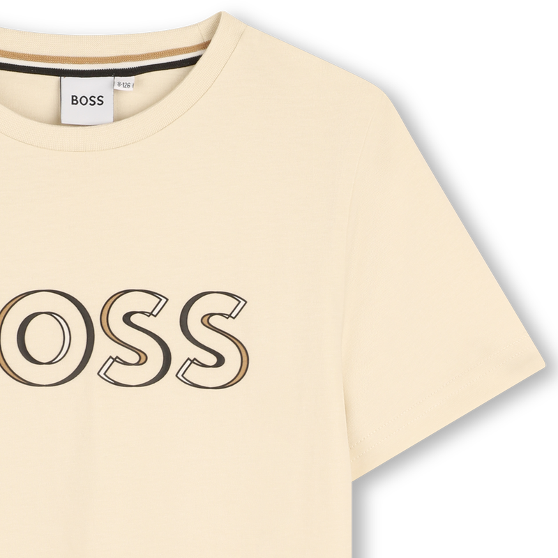 Katoenen T-shirt korte mouwen BOSS 
                        BOY