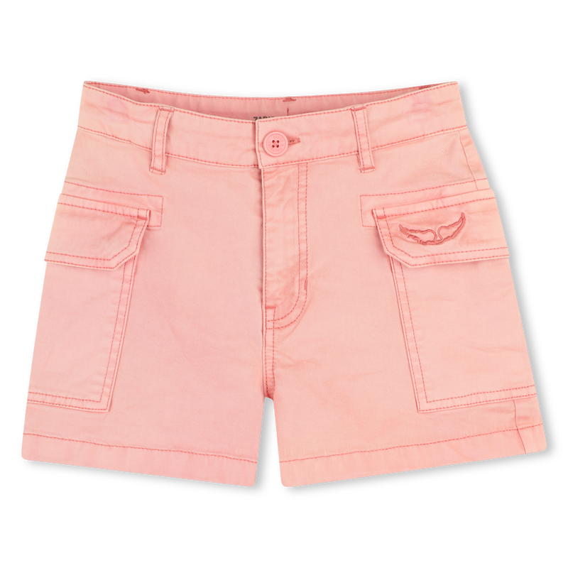 Afgewassen geborduurde short ZADIG VOLTAIRE 
                        GIRL