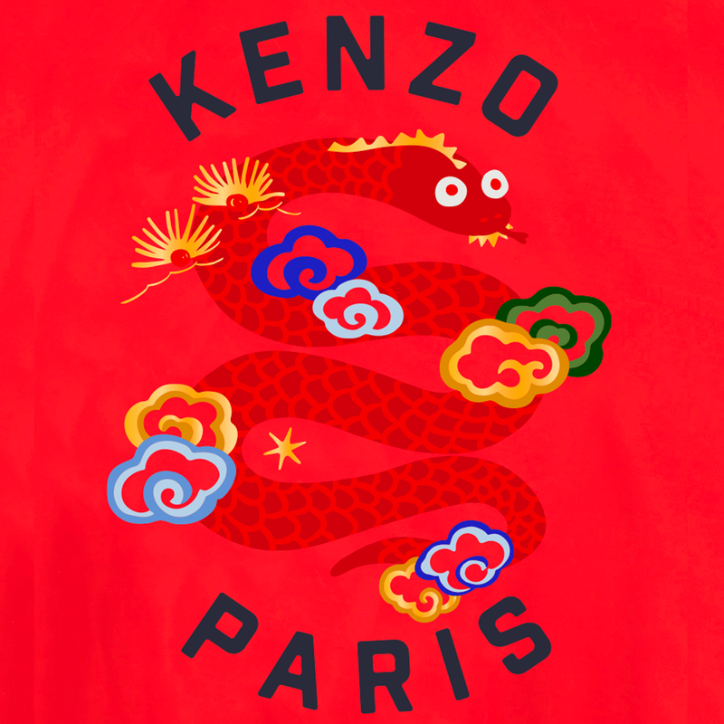 Windjack met illustratie KENZO KIDS 
                        UNISEX