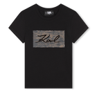 T-shirt met lovertjes KARL LAGERFELD KIDS 
                    GIRL