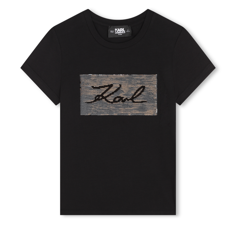 T-shirt met lovertjes KARL LAGERFELD KIDS 
                        GIRL