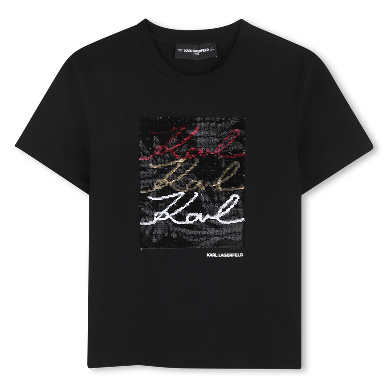 T-SHIRT MET KORTE MOUWEN KARL LAGERFELD KIDS 
                        GIRL