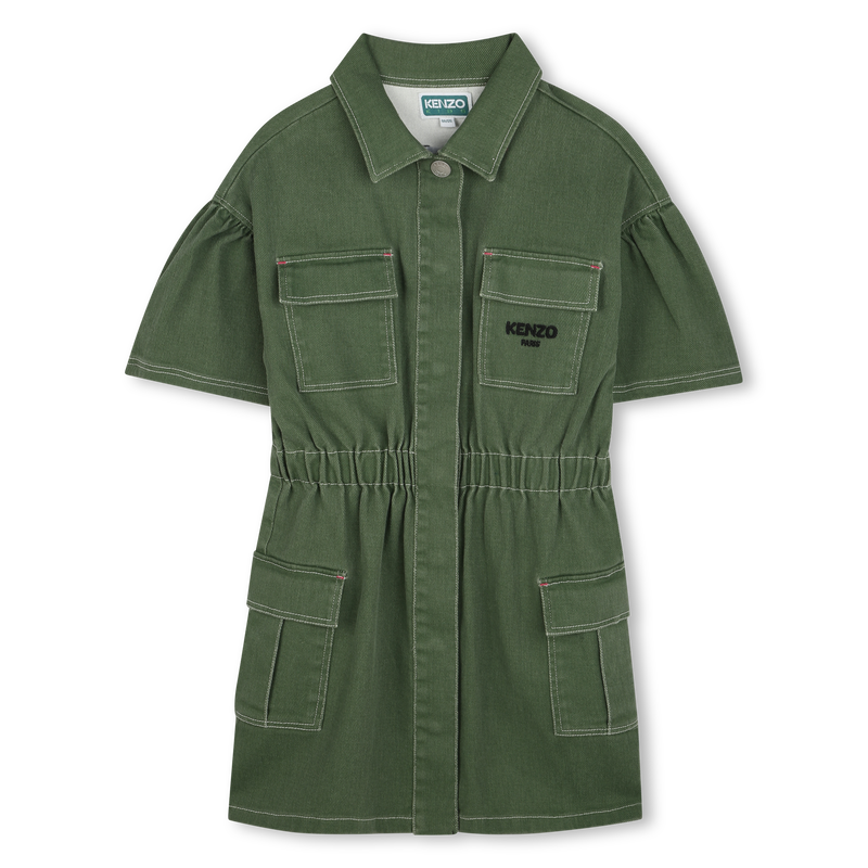 Katoenen safari-jurk KENZO KIDS 
                        GIRL