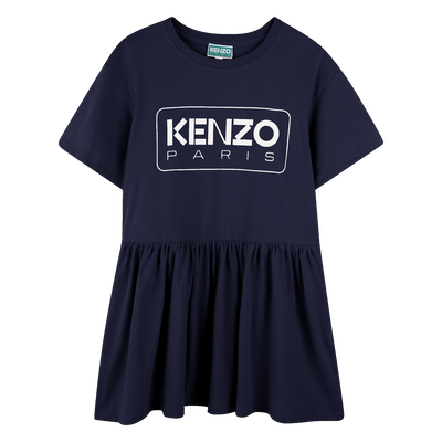 Jurk met print en volant KENZO KIDS GIRL
