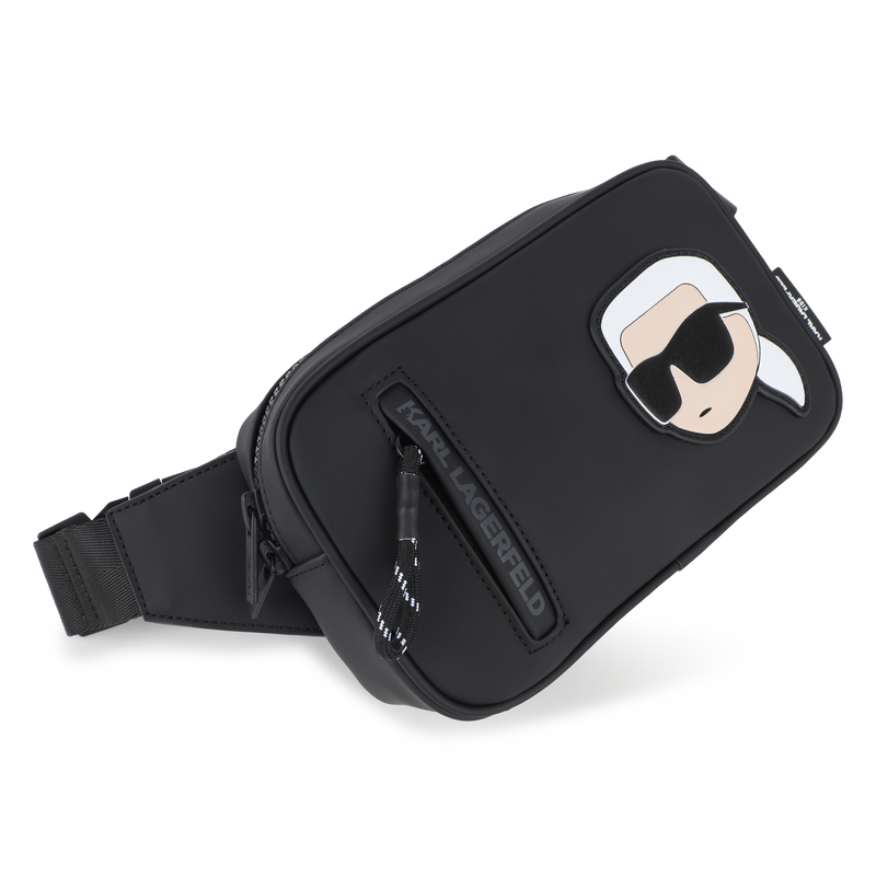 Heuptasje van gecoat textiel met rubbereffect KARL LAGERFELD KIDS 
                        BOY