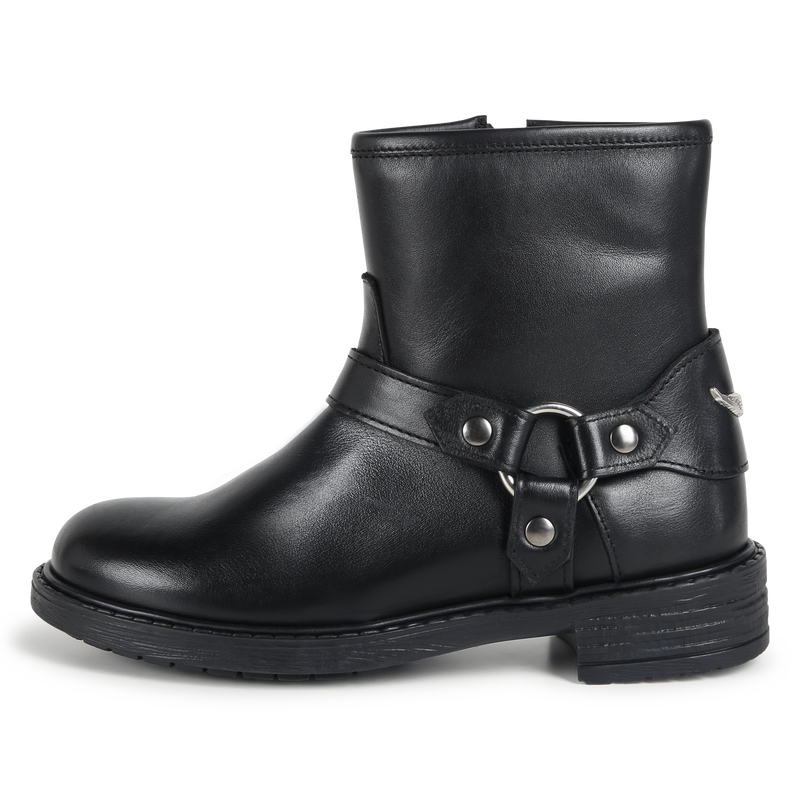 Leren enkellaarsjes met rits ZADIG & VOLTAIRE 
                        GIRL