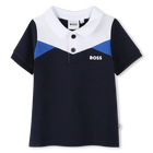 Polo met kleurblokken BOSS 
                    BOY