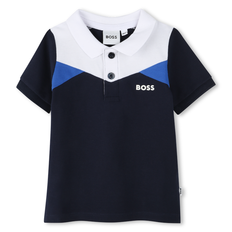 Polo met kleurblokken BOSS 
                        BOY