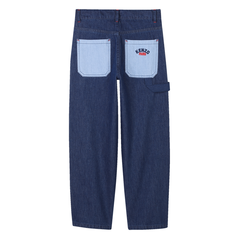 Jeans met zakken en borduursel KENZO KIDS 
                        BOY