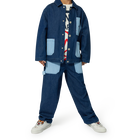 Jeans met zakken en borduursel KENZO KIDS 
                    BOY