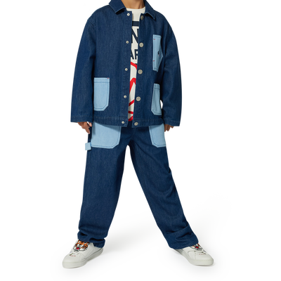 Jeans met zakken en borduursel KENZO KIDS BOY