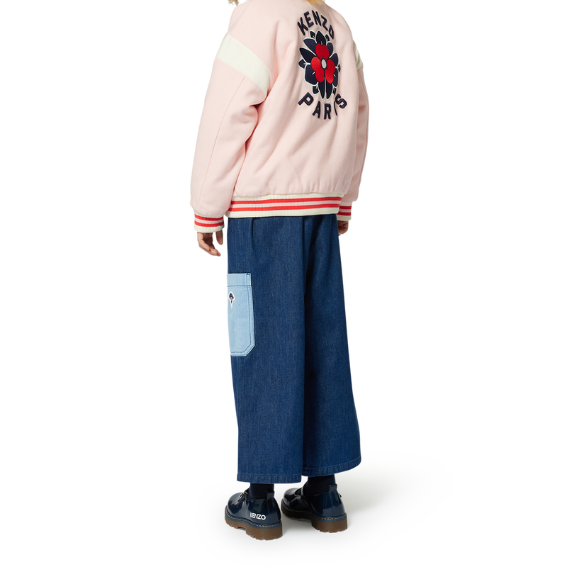 Geborduurde wollen jas KENZO KIDS 
                        GIRL