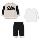 Vest en broek set in dubbele jersey KARL LAGERFELD KIDS 
                    BOY
