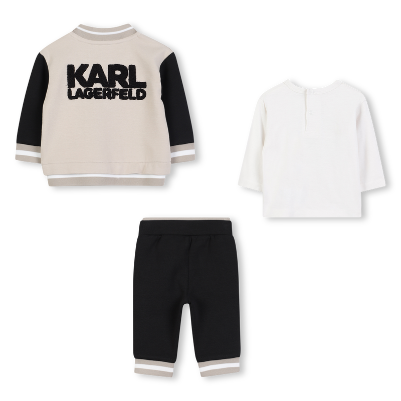 Vest en broek set in dubbele jersey KARL LAGERFELD KIDS 
                        BOY