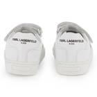 Lage sneakers van koeienhuid KARL LAGERFELD KIDS 
                    UNISEX
