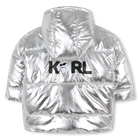 Zilverkleurig donsjack met capuchon KARL LAGERFELD KIDS 
                    GIRL