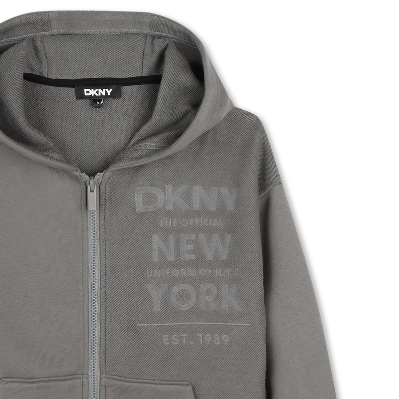 Fleece vest van katoen DKNY 
                        BOY
