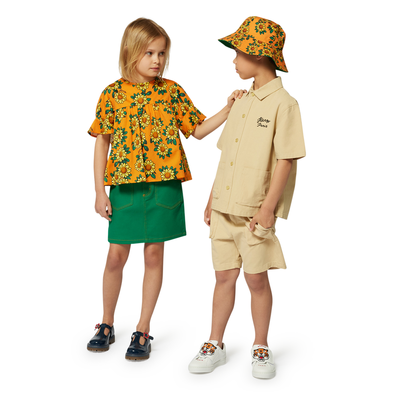 Omkeerbare hoed van katoen KENZO KIDS 
                        UNISEX