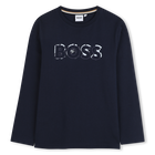 T-shirt met lange mouwen, MARINE, hi-res