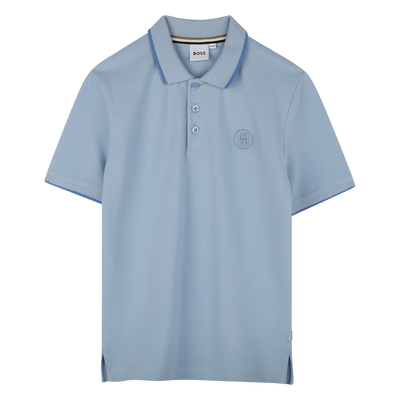 Katoenen polo met rechte snit BOSS BOY