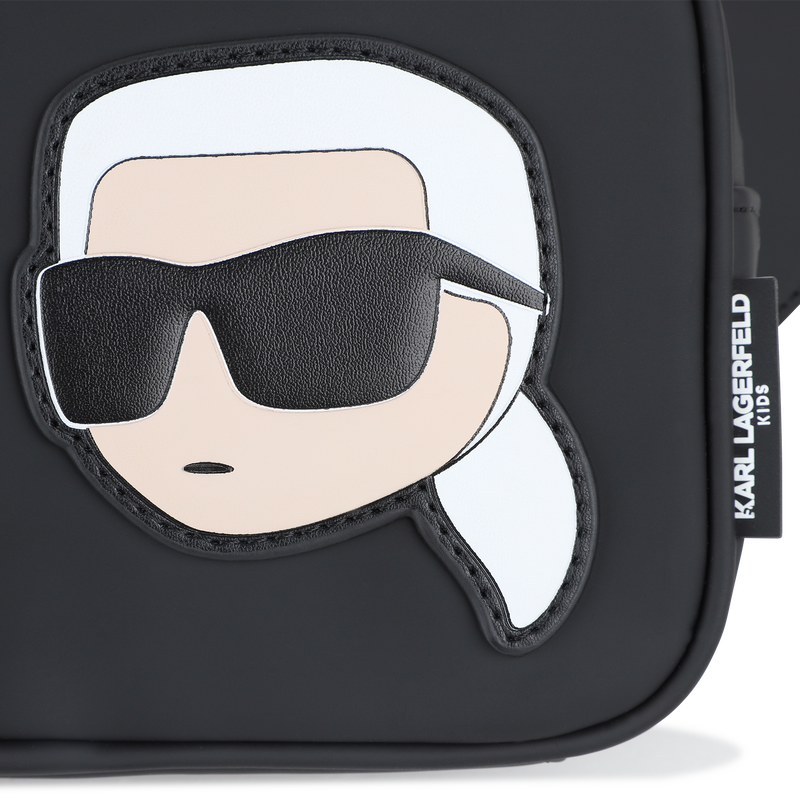 Heuptasje van gecoat textiel met rubbereffect KARL LAGERFELD KIDS 
                        BOY