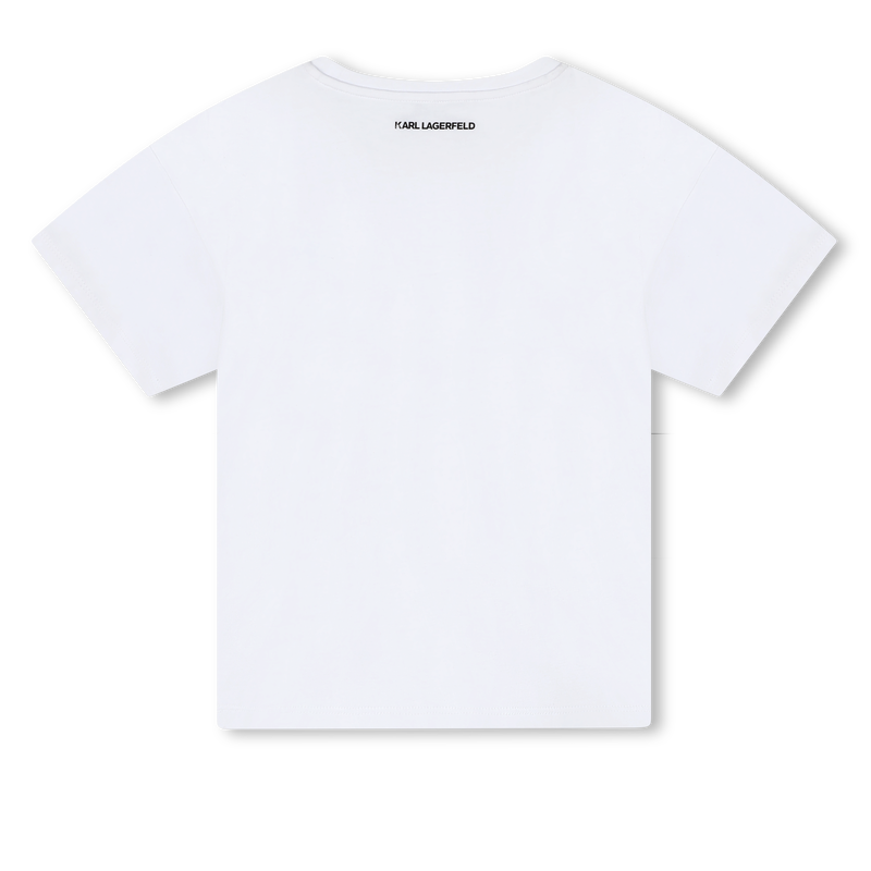 T-shirt met geborduurd logo KARL LAGERFELD KIDS 
                        GIRL