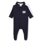 Pyjama met drukknoopsluiting, MARINE, hi-res