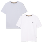 Set van 2 T-shirts, LICHT BLAUW  WIT, hi-res