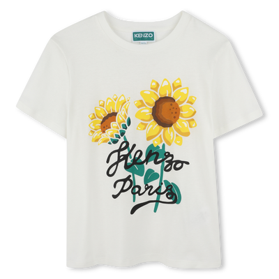 T-shirt met zonnebloemprint KENZO KIDS UNISEX